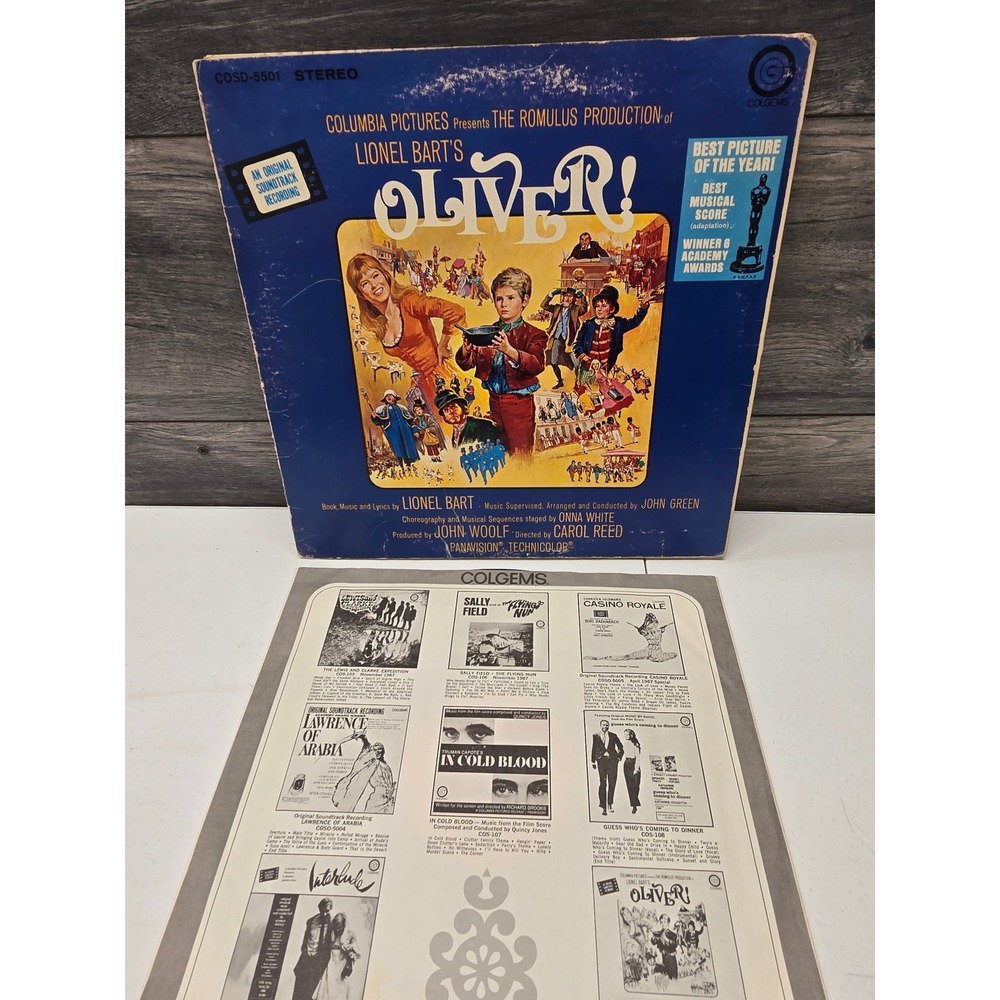 Lionel Bart Oliver Original Soundtrack Vinyl LP Colgems COSD-5501 Movie Musical